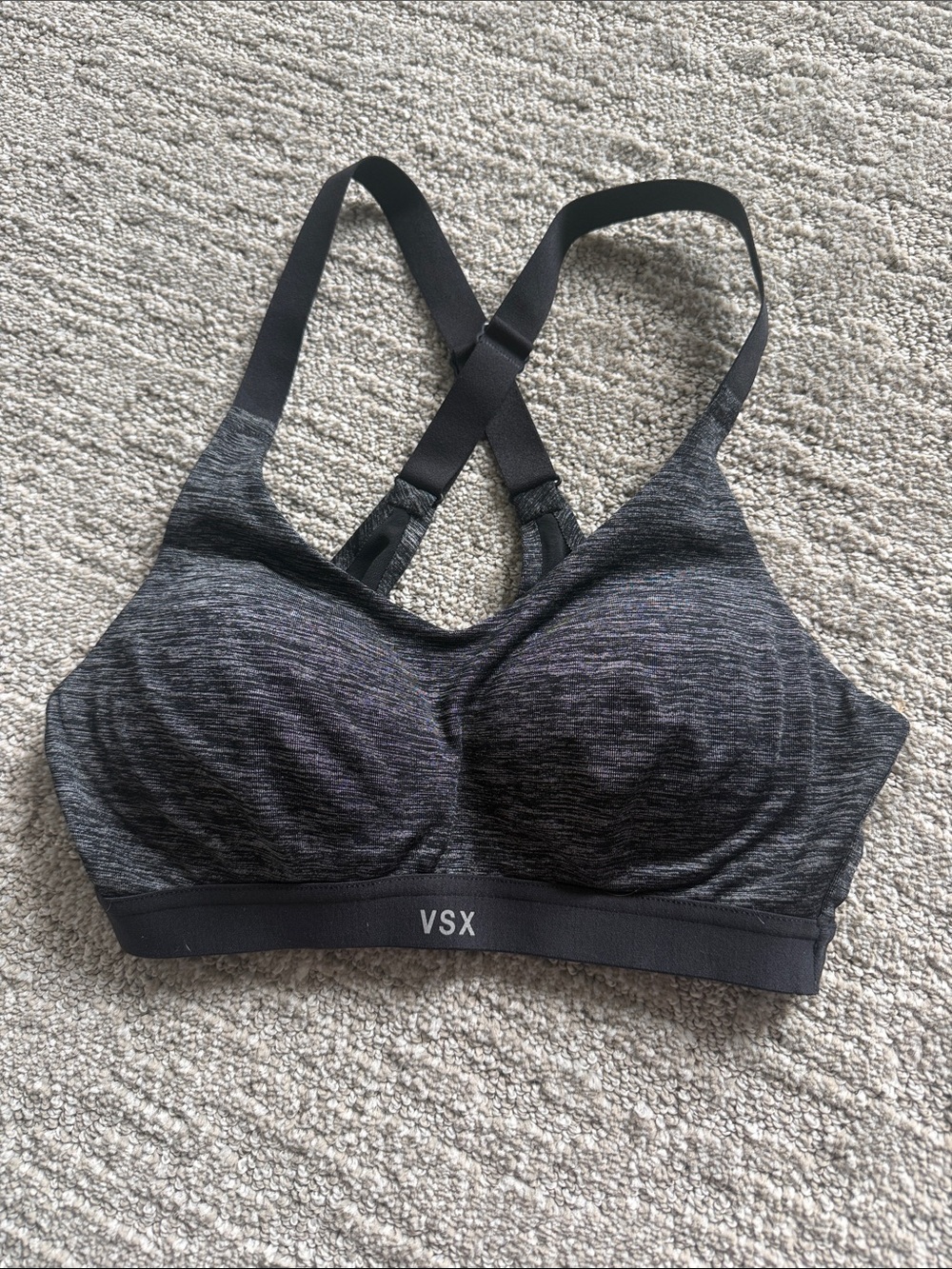 VSX Charcoal Heather Crisscross Sports Bra